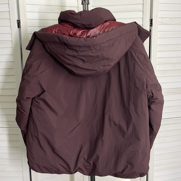 Zara Limited Edition Burgundy Water Resistant Down Puffer Jacket Coat Size XS - Picture 7 of 14